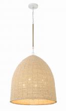 Crystorama JSP-10536-MT - Jasper 20'' Matte White Pendant