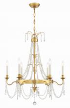 Crystorama MAI-18606-GA - Maizey 28'' Antique Gold Chandelier