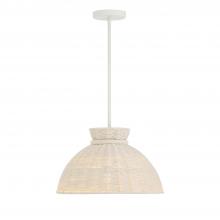 Crystorama RES-10520-MT - Reese 16'' Matte White Pendant