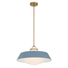 Crystorama XAN-8009-VG-BL - Xander 20'' Vibrant Gold + Blue Pendant