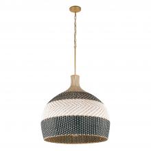 Crystorama ZAN-9006-SG-MK - Zanzibar 26'' Soft Gold + Matte Black Pendant