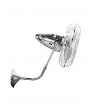 Matthews Fan Company BP-CR-MTL - Bruna Parede - Directional Wall Fan (Interior) - Polished Chrome Finish - Metal Blades