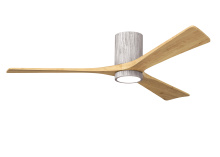 Matthews Fan Company IR3HLK-BW-LM-60 - Irene-3HLK-60" Three Blade Flush Mount Paddle Fan-5CCT Integrated LED-Barn Wood Tone Finish