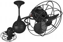 Matthews Fan Company IV-BK-MTL - Italo Ventania - Rotational Ceiling Fan - Matte Black Finish - Metal Blades