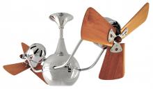 Matthews Fan Company VB-CR-WD - Vent Bettina - Rotational Ceiling Fan (Interior) - Polished Chrome Finish - Mahogany Tone Blades