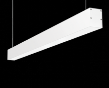 RAB Lighting BOA4P-40D10-40Y-W/LC - Architectural, 2730 Lumens, BOA, 4 ft, 40W, pendant mount, 3000K, 0-10V dimming, lightcloud contro