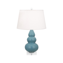 Robert Abbey MOB33 - Matte Steel Blue Small Triple Gourd Accent Lamp