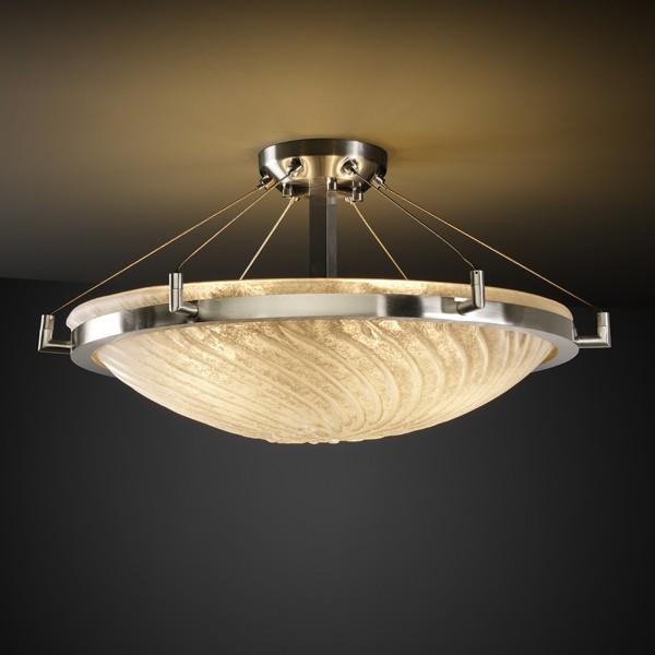 24" LED Semi-Flush Bowl w/ Ring