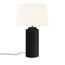 Justice Design Group CER-2575-CRB-WHTE - Spire Portable w/ Fabric Shade