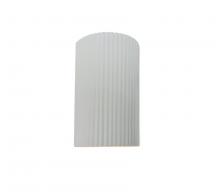 Justice Design Group CER-5740-WHT-LED1-1000 - Small ADA Pleated Cylinder