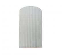 Justice Design Group CER-5745W-WTWT - Large ADA LED Pleated Cylinder (Outdoor)