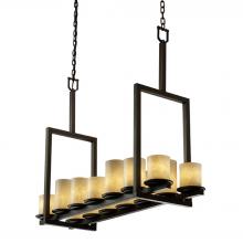 Justice Design Group CLD-8764-10-DBRZ - Dakota 14-Light Bridge Chandelier (Tall)