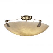 Justice Design Group CLD-9632-35-NCKL-LED5-5000 - 24" LED Semi-Flush Bowl w/ Tapered Clips