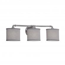 Justice Design Group FAB-8463-30-GRAY-NCKL-LED3-2100 - Bronx 3-Light LED Bath Bar