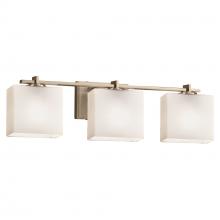 Justice Design Group FSN-8443-55-OPAL-BRSS-LED3-2100 - Era 3-Light LED Bath Bar