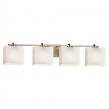 Justice Design Group FSN-8444-55-OPAL-BRSS-LED4-2800 - Era 4-Light LED Bath Bar