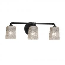 Justice Design Group GLA-8463-26-CLRT-MBLK-LED3-2100 - Bronx 3-Light LED Bath Bar