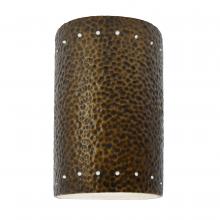 Justice Design Group CER-5990-HMBR-LED1-1000 - Small ADA LED Cylinder w/ Perfs - Closed Top