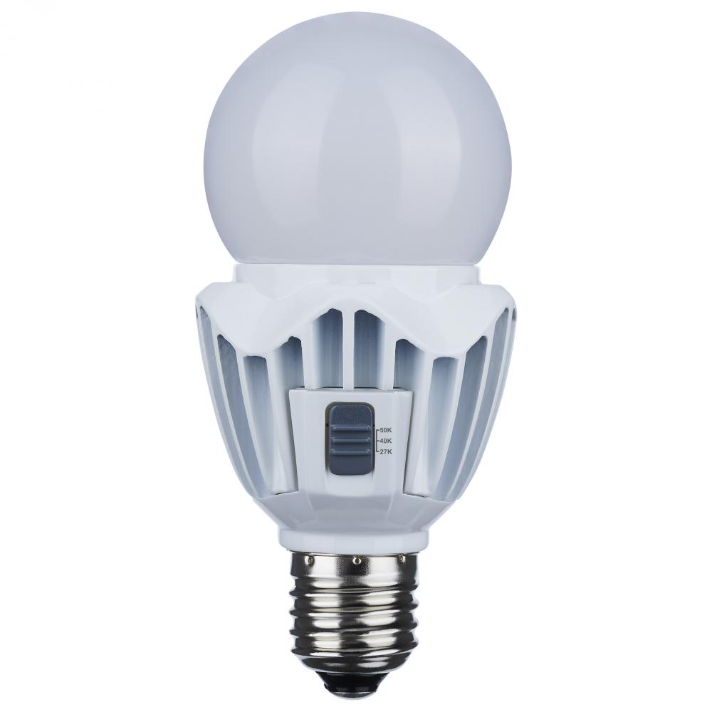20 Watt LED A21; High Lumen Output; 27K/40K/50K CCT Selectable; Medium Base; White Finish; 120V-277V
