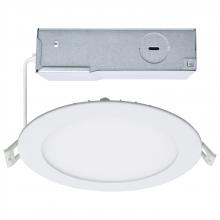 Satco Products Inc. S11827R1 - 12 Watt LED Direct Wire Downlight; Edge-lit; 6-Inch; CCT Selectable; Round; Remote Driver