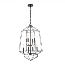 Trans Globe 11488 BK - 8LT CHAND-OPEN ART DECO-BK