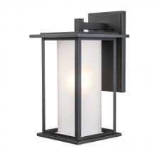 Trans Globe 51402 BK - 1LT WALL LANTERN-LG-FROSTED IN