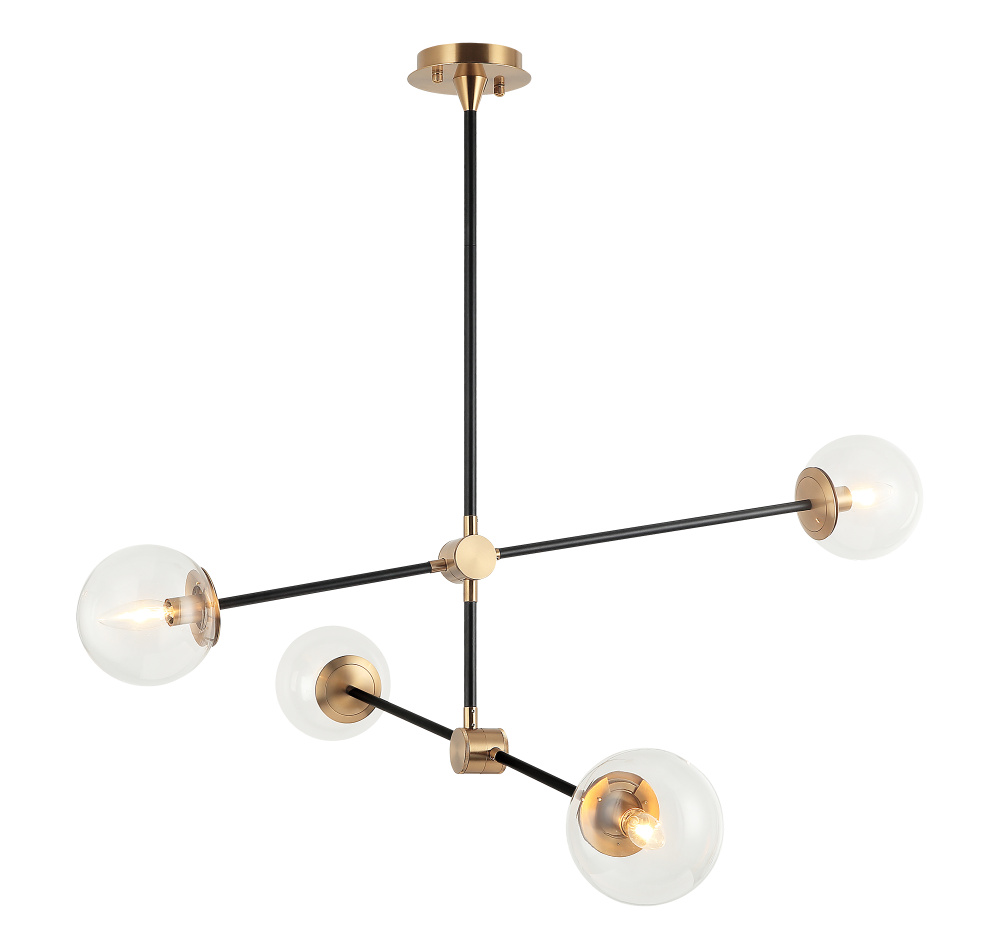 Cosmic Aged Gold Brass Chandelier