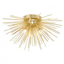 CWI Lighting 1034C20-6-620 - Savannah 6 Light 20in Gold Leaf Flush Mount