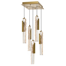 CWI Lighting 1586P12-5-624 - Valira Integrated LED 12in Brass Mini Pendant with Handcrafted Glass