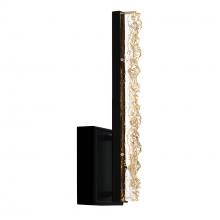 CWI Lighting 1588W5-1-101 - Stagger Integrated LED 5in Black Wall Light with Handcrafted Glass
