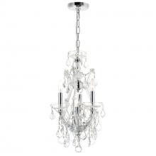 CWI Lighting 8311P12C-3 - Maria Theresa 4 Light 12in Chrome Mini Pendant with Crystals