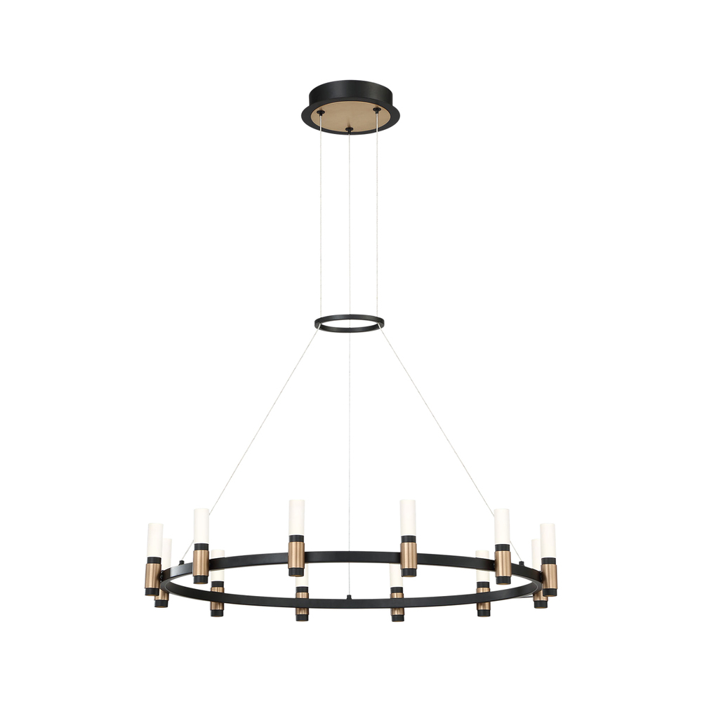 Albany, Chandelier, 12LT , LED, Blk