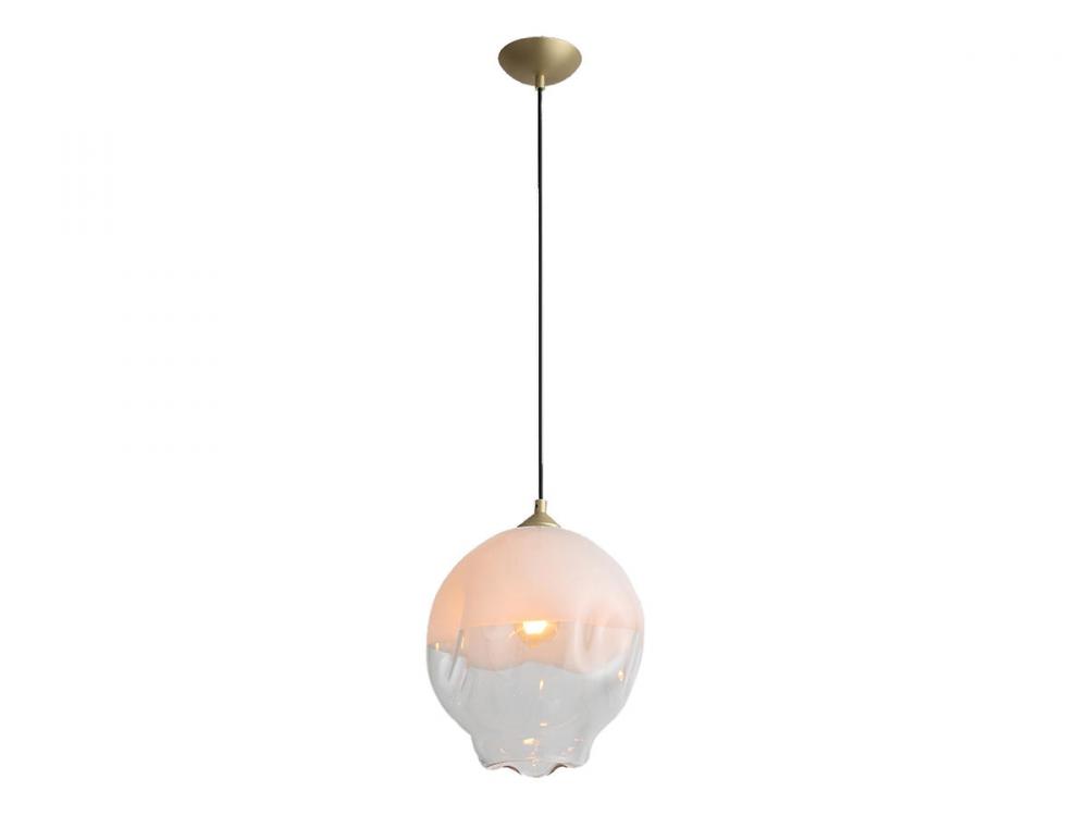 Sonoma Ave. 1 Light White And Clear Globe Pendant