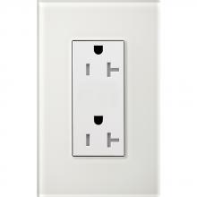Lutron Electronics LTR-20-TR-CWH - DUPLEX 20A TR RECEPTACLE CWH NO FP