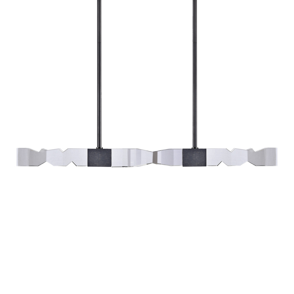 Mamadim 49" LED 4-Light, 3"x3" Crystal Linear in Satin Black
