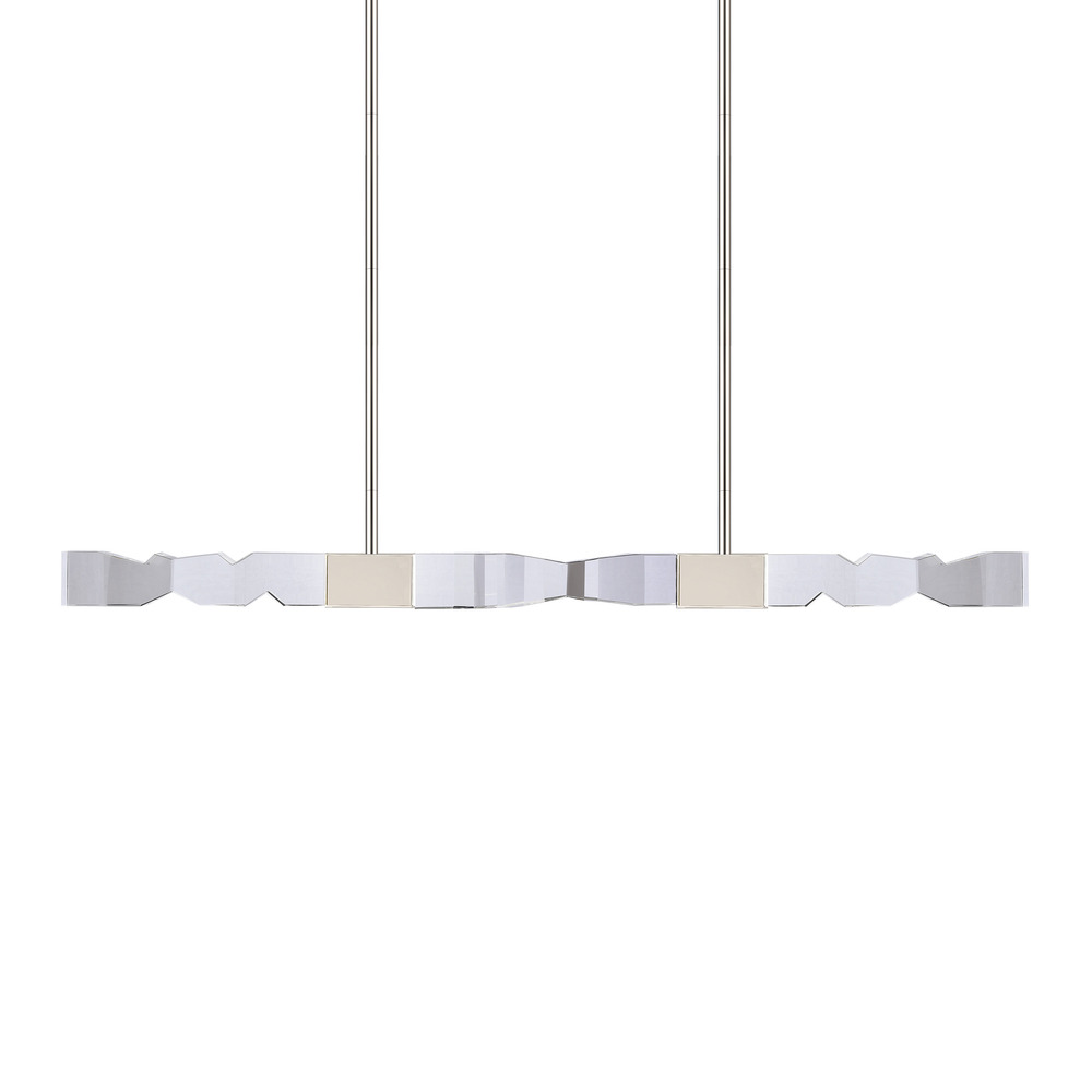Mamadim 49" LED 4-Light, 2"x2" Crystal Linear in Polished Nickel