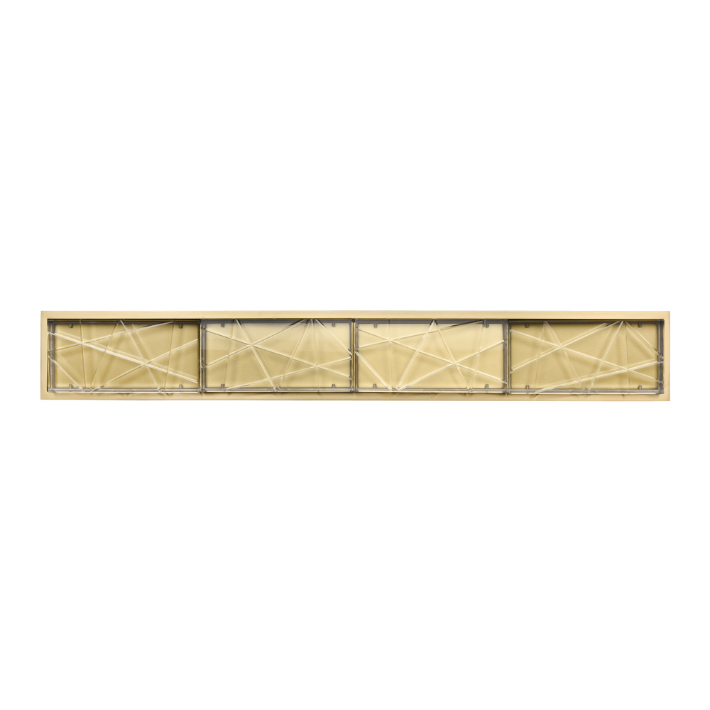Lucus 36" LED Crystal Wall Sconce in Aged Brass