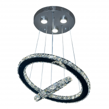 ZEEV Lighting CD10130-LED-CH-D - Blair LED 20" Crystal Ring Chandelier in Polished Chrome