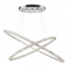 ZEEV Lighting CD10132-LED-CH-D - Blair LED 48" Crystal Ring Chandelier in Polished Chrome