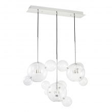 ZEEV Lighting CD10379-6-PN - Satellite 45" 6-Light, Glass Multi-Pendant in Polished Nickel