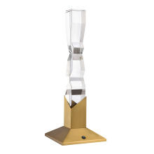 ZEEV Lighting DL11365-LED-1-2x2-AGB - Mamadim 2"x2" Unique Crystal Desk Lamp in Aged Brass