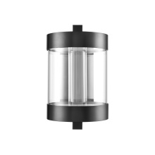 ZEEV Lighting EW11113-LED-12R-MBK - Claro Outdoor LED 12" Round Glass Crystal Sconce in Matte Black