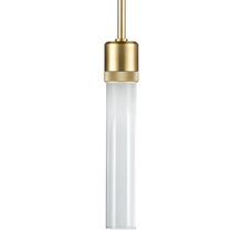 ZEEV Lighting P11701-LED-AGB-G1 - Zigrina 12" Clear Glass LED Pendant with Knurl Ring Aged Brass