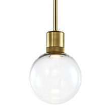 ZEEV Lighting P11701-LED-AGB-G11 - Zigrina Globe Glass LED Pendant with Knurl Ring Aged Brass