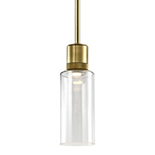 ZEEV Lighting P11701-LED-AGB-G14 - Zigrina 12" Glass Drum LED Pendant with Knurl Ring Aged Brass