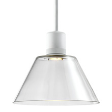 ZEEV Lighting P11702-LED-MW-G13 - Zigrina Glass Cone LED Pendant with Knurl Ring Matte White