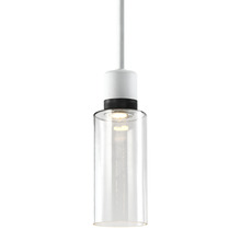 ZEEV Lighting P11702-LED-MW-K-SBB-G14 - Zigrina 12" Glass Drum LED Pendant in White and Black Knurled Ring