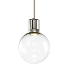 ZEEV Lighting P11703-LED-PN-G11 - Zigrina Globe Glass LED Pendant with Knurl Ring Polished Nickel