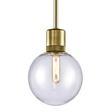 ZEEV Lighting P11705-E26-AGB-G11 - Zigrina Globe Glass E26 Pendant with Knurled Ring Aged Brass