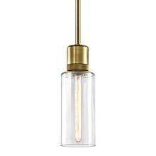ZEEV Lighting P11705-E26-AGB-G14 - Zigrina 12" Glass Drum E26 Pendant with Knurled Ring Aged Brass
